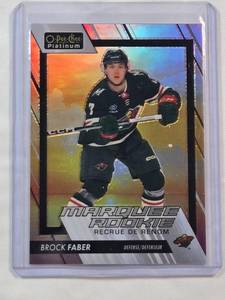 lot 52 image: Brock Faber 2023-24 O-Pee-Chee Rookie Refractor No. 260