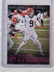 lot 54 image: Joe Burrow 2020 Panini Chronicles Pink Rookie SP PA-1