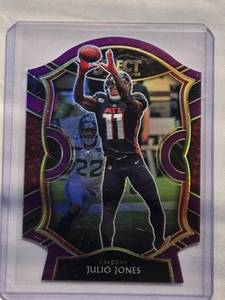 lot 64 image: Julio Jones 2021 Panini Purple Prizm Die Cut No. 6