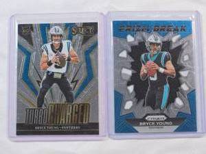 lot 65 image: Lot of 2 Bryce Young Rookie Cards Turbocharged and Prizm Break