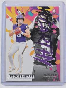 lot 70 image: J.J. McCarthy Rookie 2024 Panini Rookies & Stars No. RE-JMY