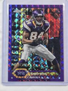 lot 85 image: Randy Moss 2024 Topps Chrome Purple Refractor #13 and Numbered 197199
