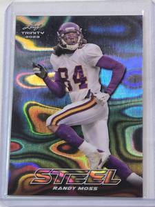 lot 100 image: Randy Moss Steel 2023 Leaf Refractor S-66