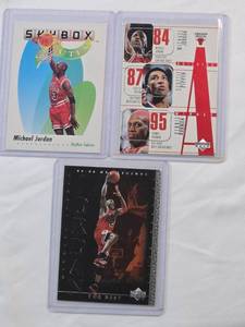 lot 106 image: Lot of 3 Michael Jordan Cards
