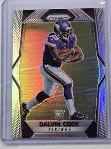 lot 120 image: Dalvin Cook Rookie 2017 Panini Prizm Refractor No. 231
