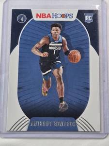 lot 132 image: Anthony Edwards Rookie 2020-21 Panini Hoops No. 216