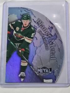 lot 140 image: Kirill Kaprizov 2021-22 Skybox Metal Universe Die Cut No. PM-8