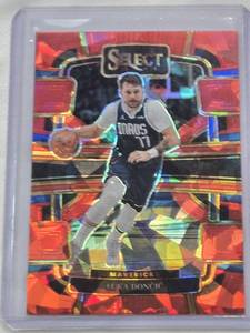 lot 144 image: Luka Doncic 2023-24 Panini Red Cracked Ice Prizm Concourse #51
