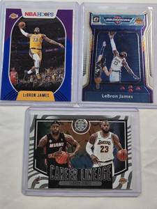 lot 150 image: Lot of 3 LeBron James Cards