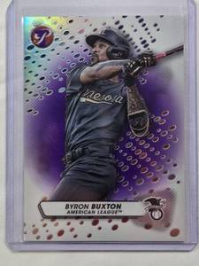 lot 151 image: Byron Buxton 2023 Topps Refractor No. 254 and Numbered 3699