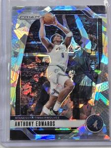 lot 154 image: Anthony Edwards 2024-25 Panini Cracked Ice Prizm #100
