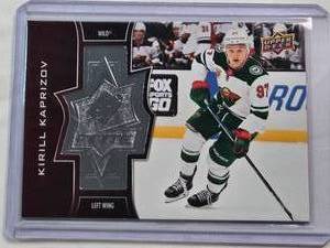 lot 166 image: Kirill Kaprizov Rookie 2020-21 Upper Deck RC Silver SF-41 and Numbered 28952999
