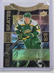 lot 168 image: Kirill Kaprizov 2023-24 Upper Deck Extended Series Gold Foil Die Cut No. SS-15