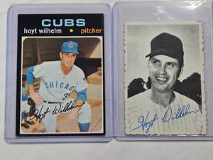 lot 171 image: Lot of 2 Hoyt Wilhelm Vintage Baseball Cards 1971 Topps No. 248 and 1969 Topps No. 11