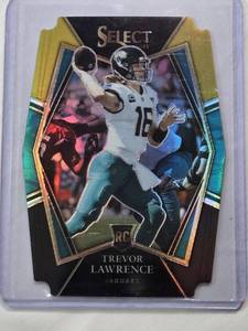lot 180 image: Trevor Lawrence Rookie 2021 Panini Prizm Die Cut No. 143