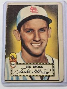 lot 183 image: John Lester Moss 1952 Topps No. 143 Vintage Baseball Card