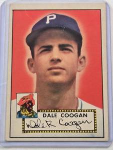 lot 184 image: Dale Roger Coogan 1952 Topps #87 Vintage Baseball Card