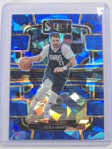 lot 192 image: Luka Doncic 2023-24 Panini Prizm Blue Cracked Ice #51