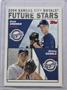 lot 195 image: Zack Greinke & Jimmy Gobble Dual Rookie Card 2003 Topps Future Stars No. 330
