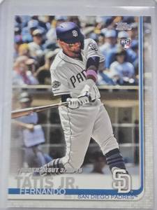 lot 197 image: Fernando Tatis Jr. Rookie 2019 Topps US56