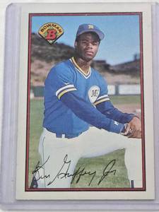lot 198 image: Ken Griffey Jr. Rookie 1989 Bowman No. 220