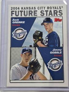 lot 201 image: Zack Greinke & Jimmy Gobble 2003 Rookie Topps No. 330