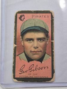 lot 202 image: Geo Gibson 1909 T206 Sweet Caporal Vintage Baseball Card