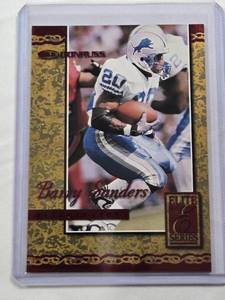 lot 204 image: Barry Sanders 2000 Donruss Gold Elite Series ES-7 and Numbered 11532500