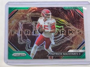 lot 207 image: Patrick Mahomes 2023 Panini Green Prizm F-2