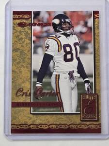 lot 212 image: Cris Carter 2000 Donruss Elite Series ES-28 and Numbered 5862500