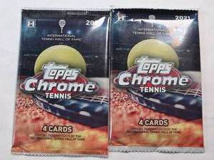 lot 231 image: Lot of 2 Unopened Packs 2021 Topps Chrome Tennis
