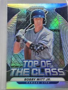 lot 232 image: Bobby Witt Jr. Rookie Refractor 2020 Panini Top of the Class No. TOC-2