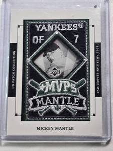 lot 234 image: Mickey Mantle 2003 Upper Deck Memorabilia Patch MVP-7