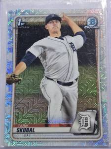 lot 245 image: Tarik Skubal 2020 1st Bowman Mojo Chrome Refractor No. BCP-108