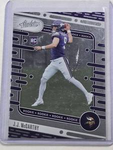 lot 250 image: J.J. McCarthy Rookie 2024 Panini Absolute Football #110