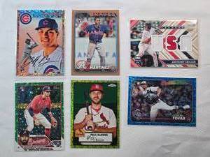 lot 259 image: Lot of 6 Numbered Cards Matt Mervis, J.P. Martinez, Braden Shewmake, Paul DeJong, Ezequial Tovar, Anthony Seigler