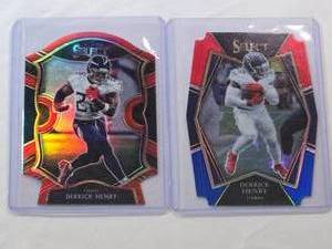 lot 267 image: Lot of 2 Derrick Henry Panini Prizm Die Cut Cards