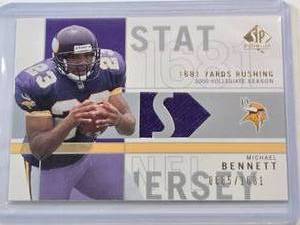 lot 268 image: Michael Bennett 2001 Upper Deck Relic No. SP-MB and Numbered 6851681