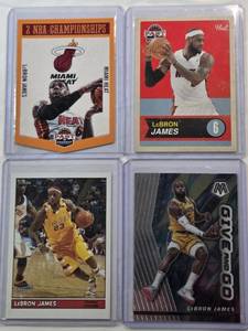 lot 271 image: Lot of 4 LeBron James Cards