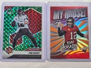 lot 281 image: Lot of 2 Tom Brady Cards - Super Bowl MVPs and My House