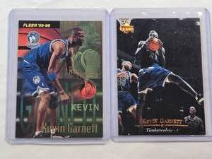 lot 283 image: Lot of 2 Kevin Garnett Rookie Cards