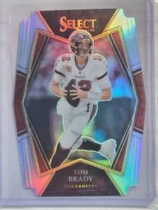 lot 223 image: Tom Brady 2021 Panini Silver Holo Die Cut No. 101