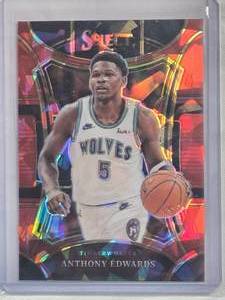 lot 233 image: Anthony Edwards 2023-24 Panini Red Cracked Ice #364