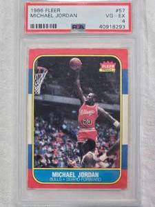 Michael Jordan Rookie 1986 Fleer #57 PSA Graded VG-EX 4