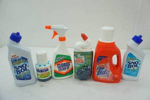 lot 86 image: NEW Home Cleaning & Laundry Supplies & Car Care (6ct)