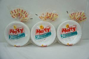 lot 172 image: Hefty Styrofoam Compartment Plates (NEW) 72ct