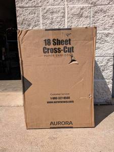lot 3 image: NEW AURORA 18 SHEET CROSS-CUT PAPER SHREDDER