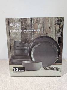 lot 23 image: NEW SAFDIE 12PC. STONEWARE DINNERWARE SET