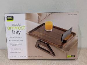 lot 14 image: NEW ACACIA ARMREST TRAY