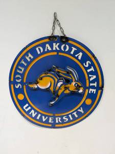 lot 66 image: HANDMADE METAL SIGNS (SDSU)